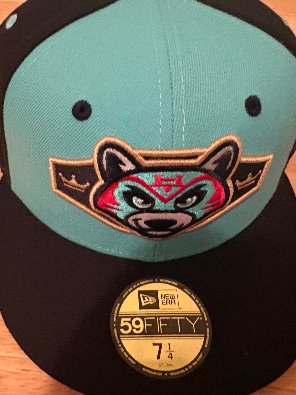 Brand New Hudson Valley Renegades Mint Green Black Cap Hat New Era Size 7 1/4